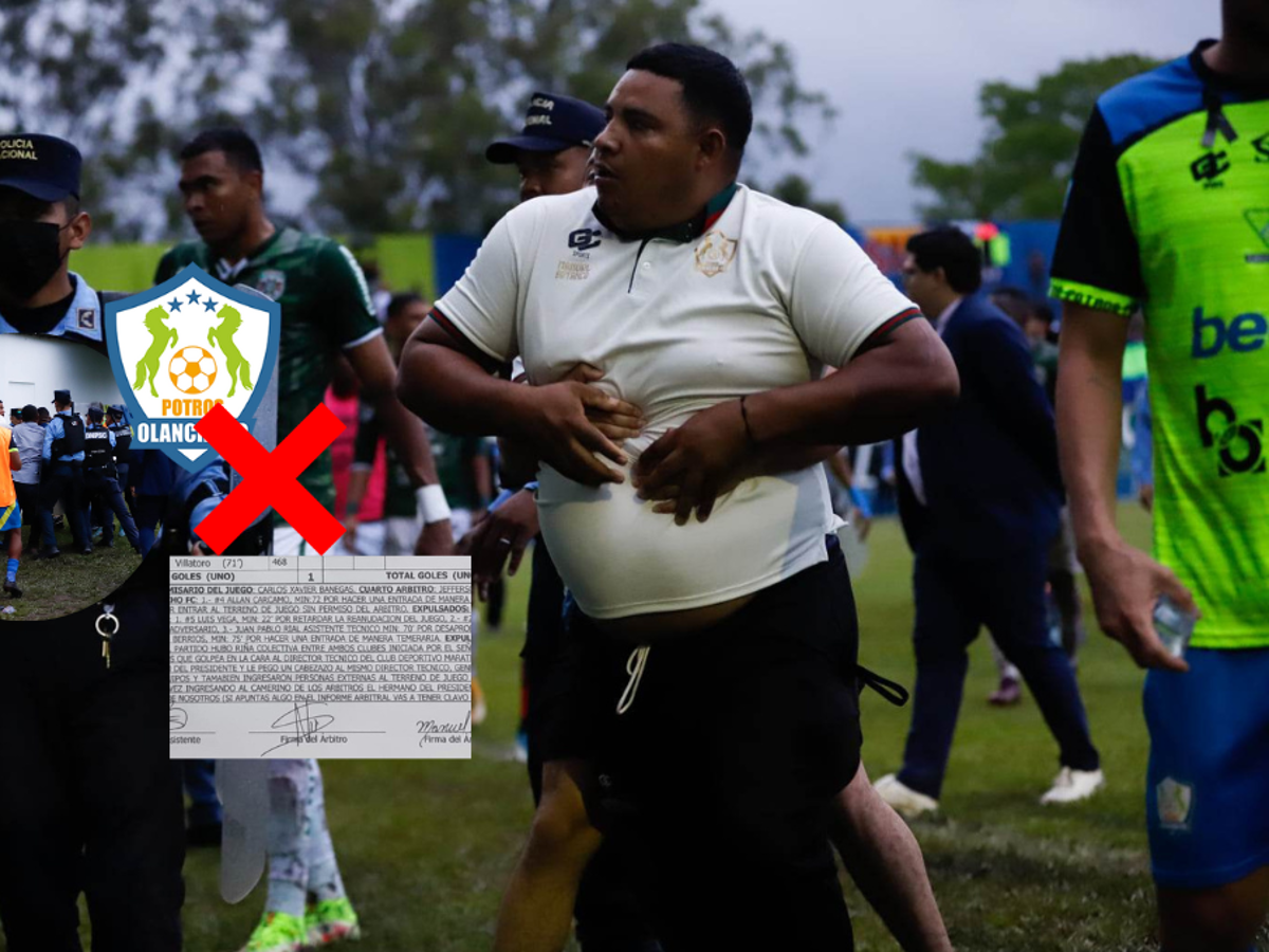 “Si apuntas algo en el informe, vas a tener clavo hijo de p...”: Acta arbitral hunde al Olancho tras zafarrancho ante Marathón