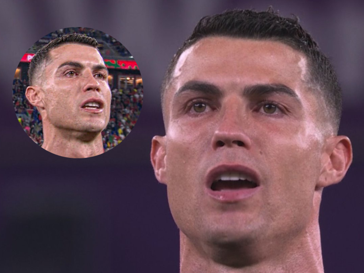¿Su último mundial? Cristiano Ronaldo llora tras entonar el himno de Portugal en Qatar
