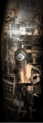 Uno a uno: Todos los tatuajes de Neymar, desde un niño descalzo hasta Batman&nbsp;&nbsp;