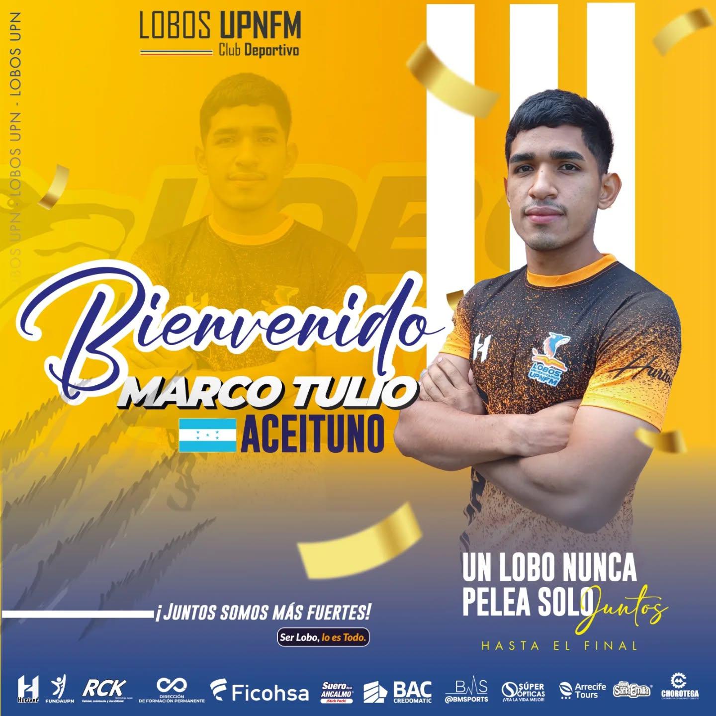 Así anunciaron a Marco Aceituno como nuevo jugador de UPNFM.