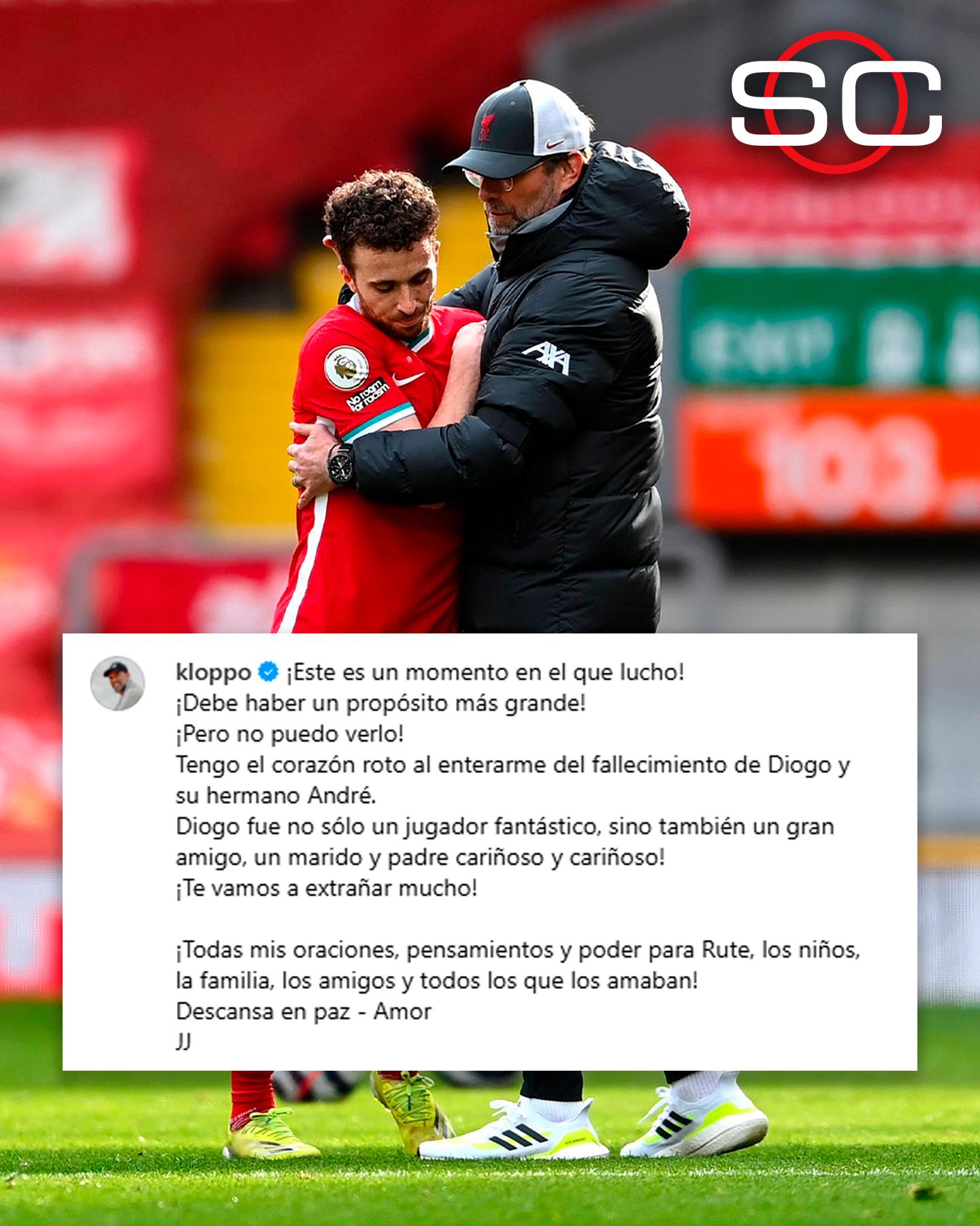 Jürgen Klopp y el último adiós a Diogo Jota que destroza el alma tras su trágica muerte: Estoy con el corazón...