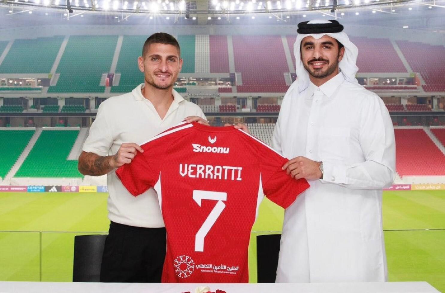 Verratti abandonó el PSG y fichó por el Al-Arabia de la liga de Qatar.