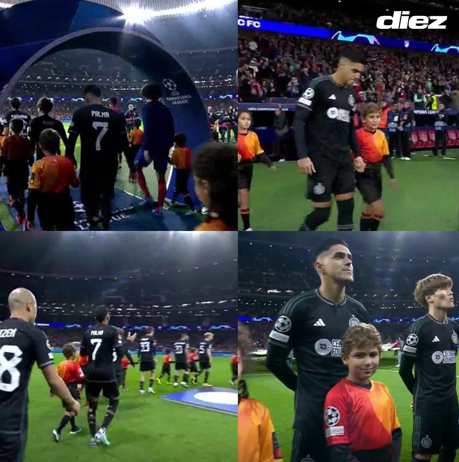 Luis Palma, en el estadio del Atlético de Madrid jugando la Champions League.