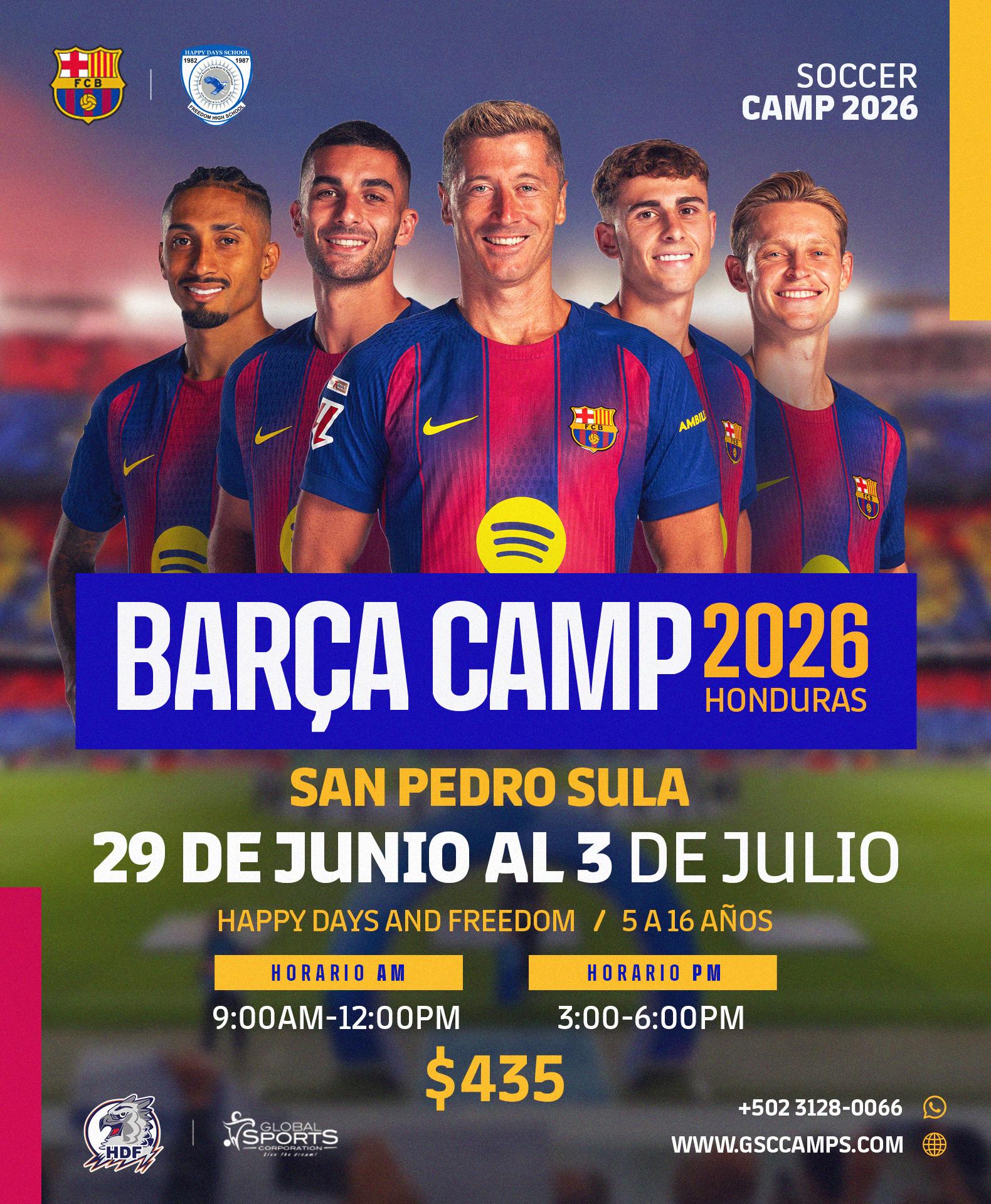 San Pedro Sula albergará el Barca CAMP entre el 29 de junio al 3 de julio.