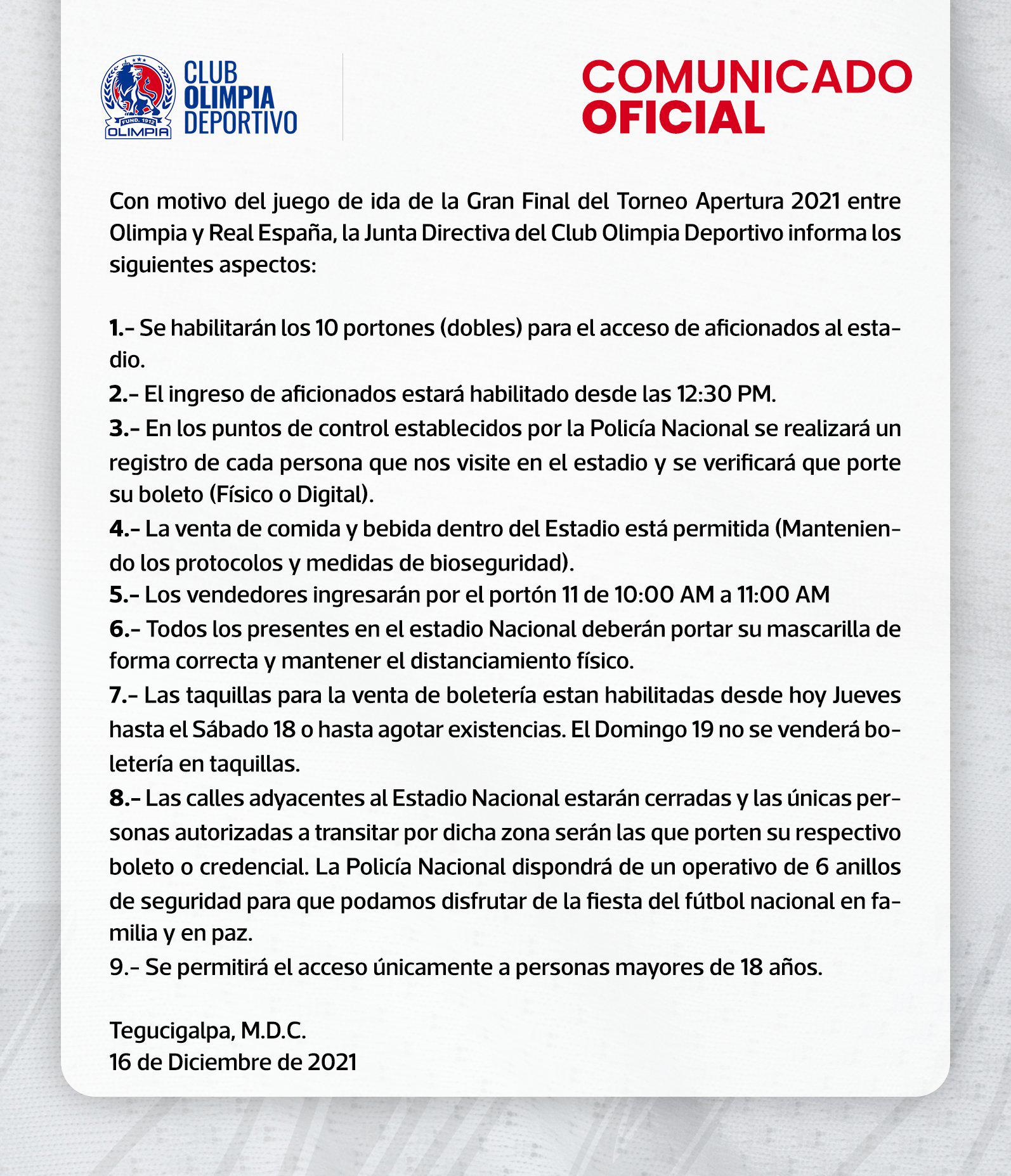 ¿A cuánto están vendiendo los boletos el mercado negro para la final Olimpia-Real España en el Nacional?