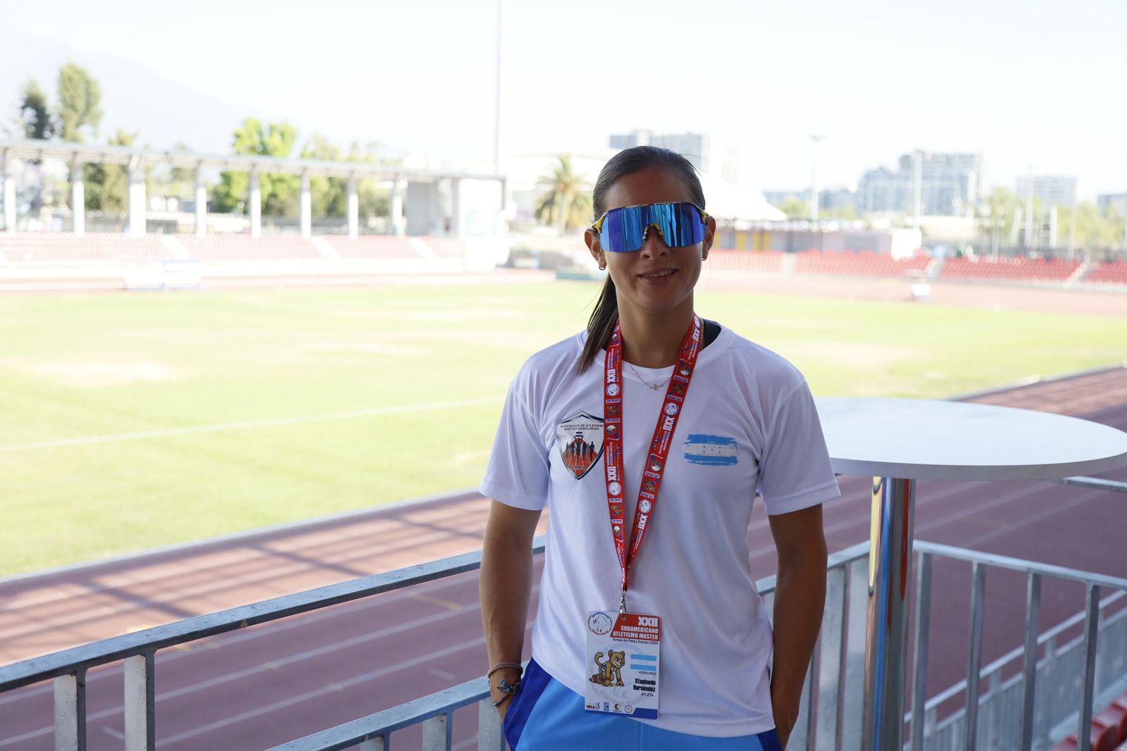 Andrea Hernández durante la participación en Chile. Foto cortesía.