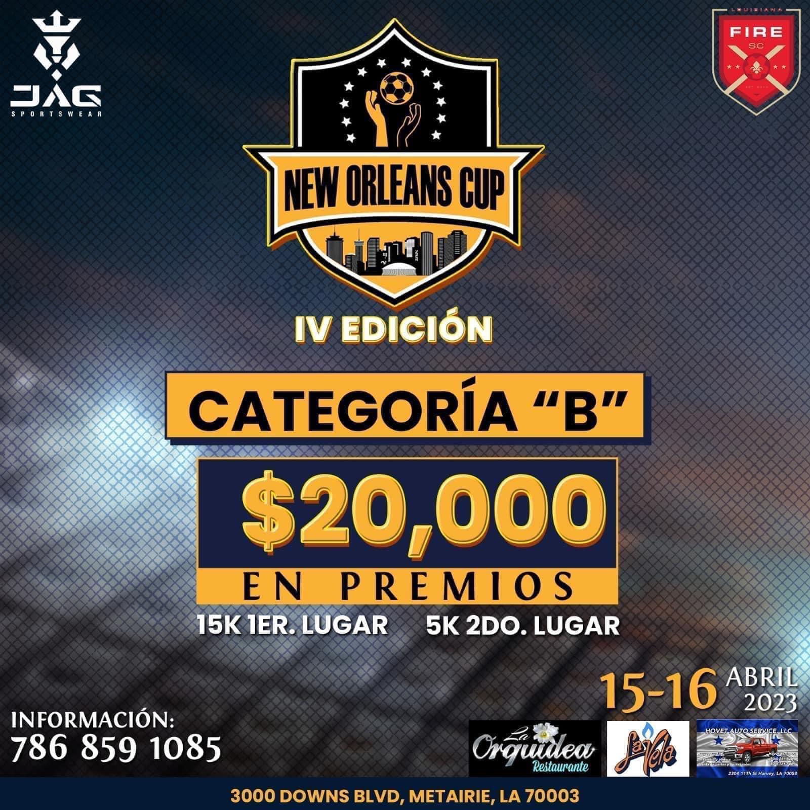 New Orleans Cup, el torneo que nadie se quiere perder. 120 mil dólares en premios y 40 equipos en busca de la gloria
