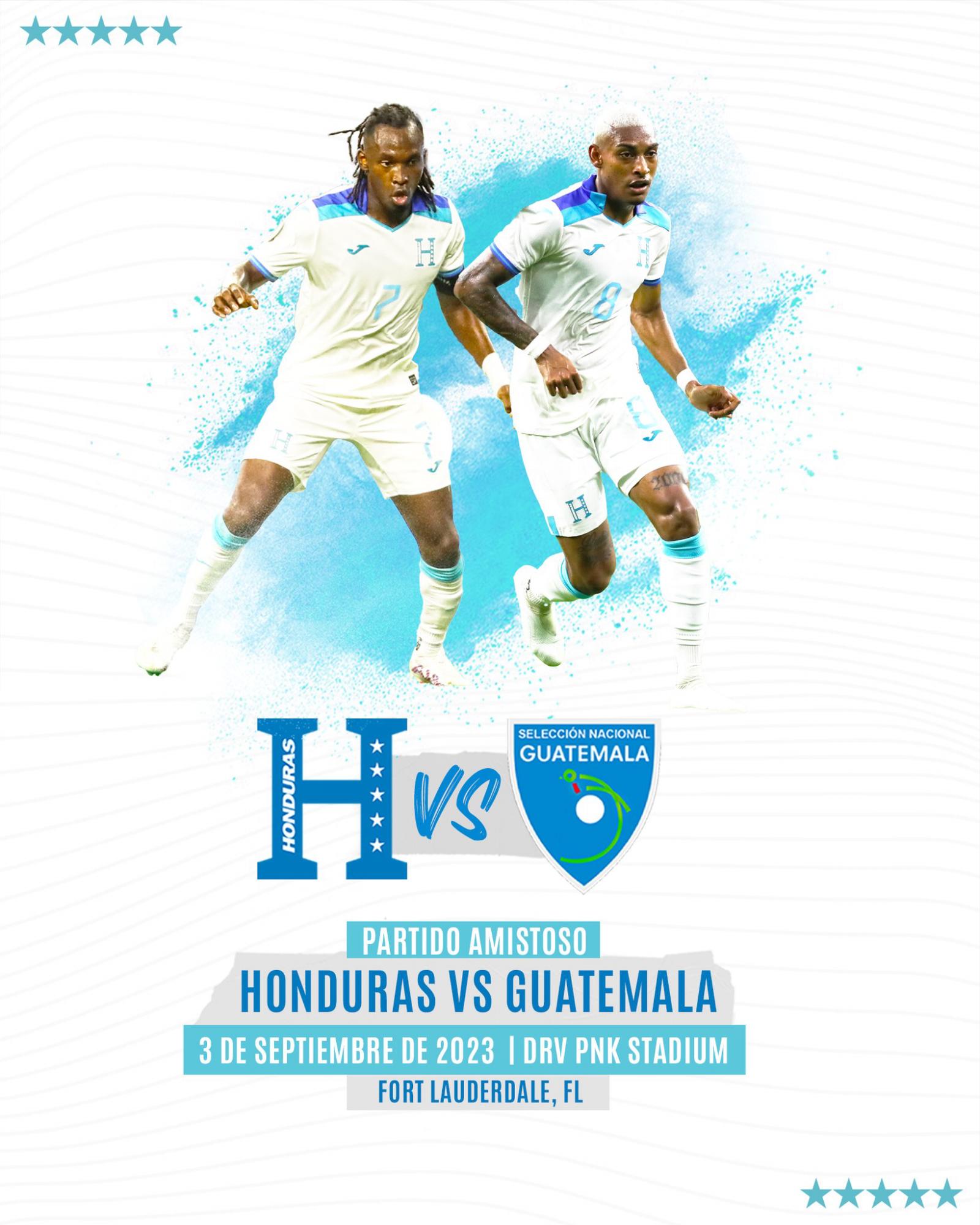 Fenafuth hizo oficial este viernes el partido entre Honduras y Guaemala.