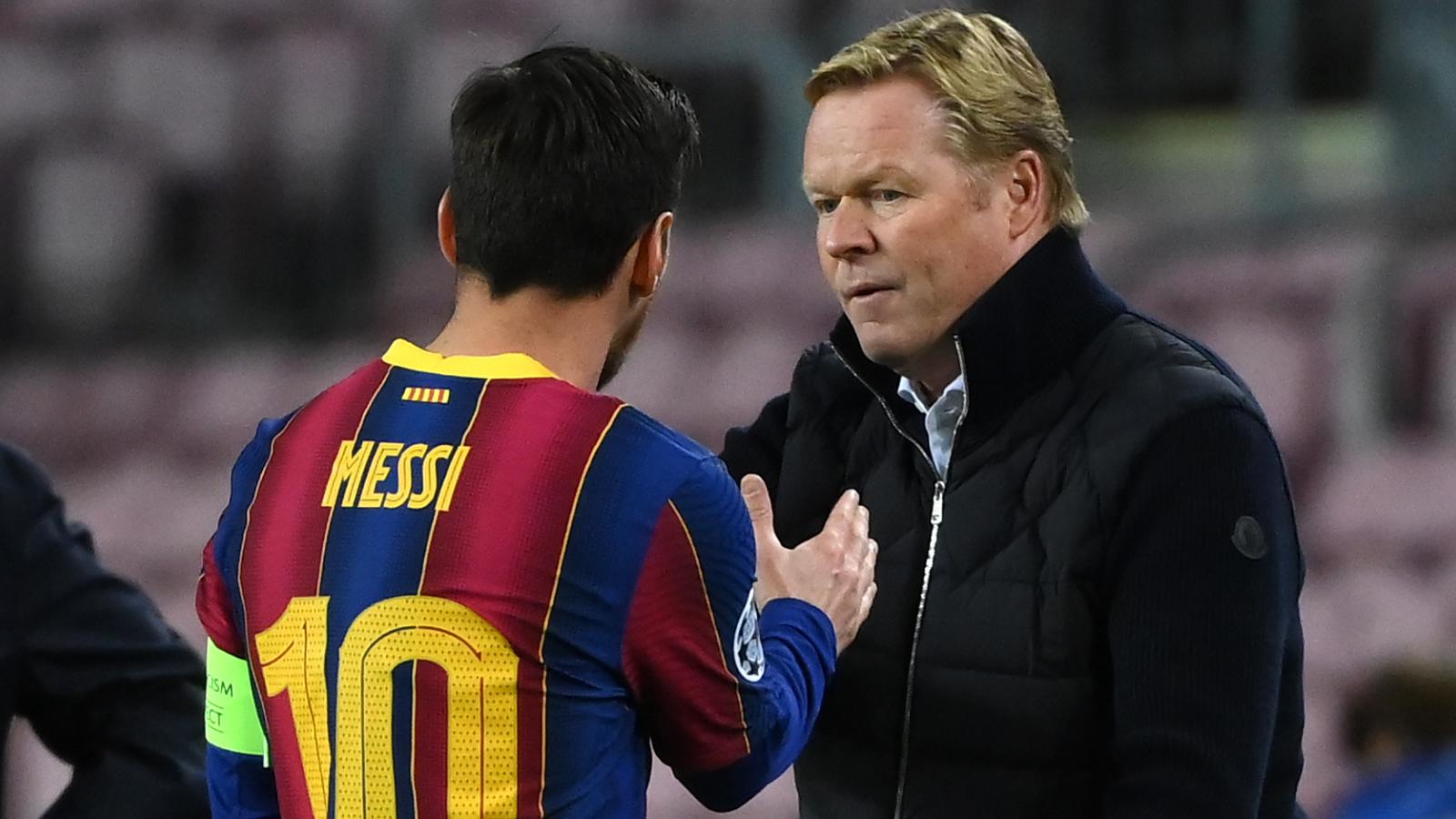 Messi fue dirigido por Ronald Koeman durante sus últimos días en el Barcelona.