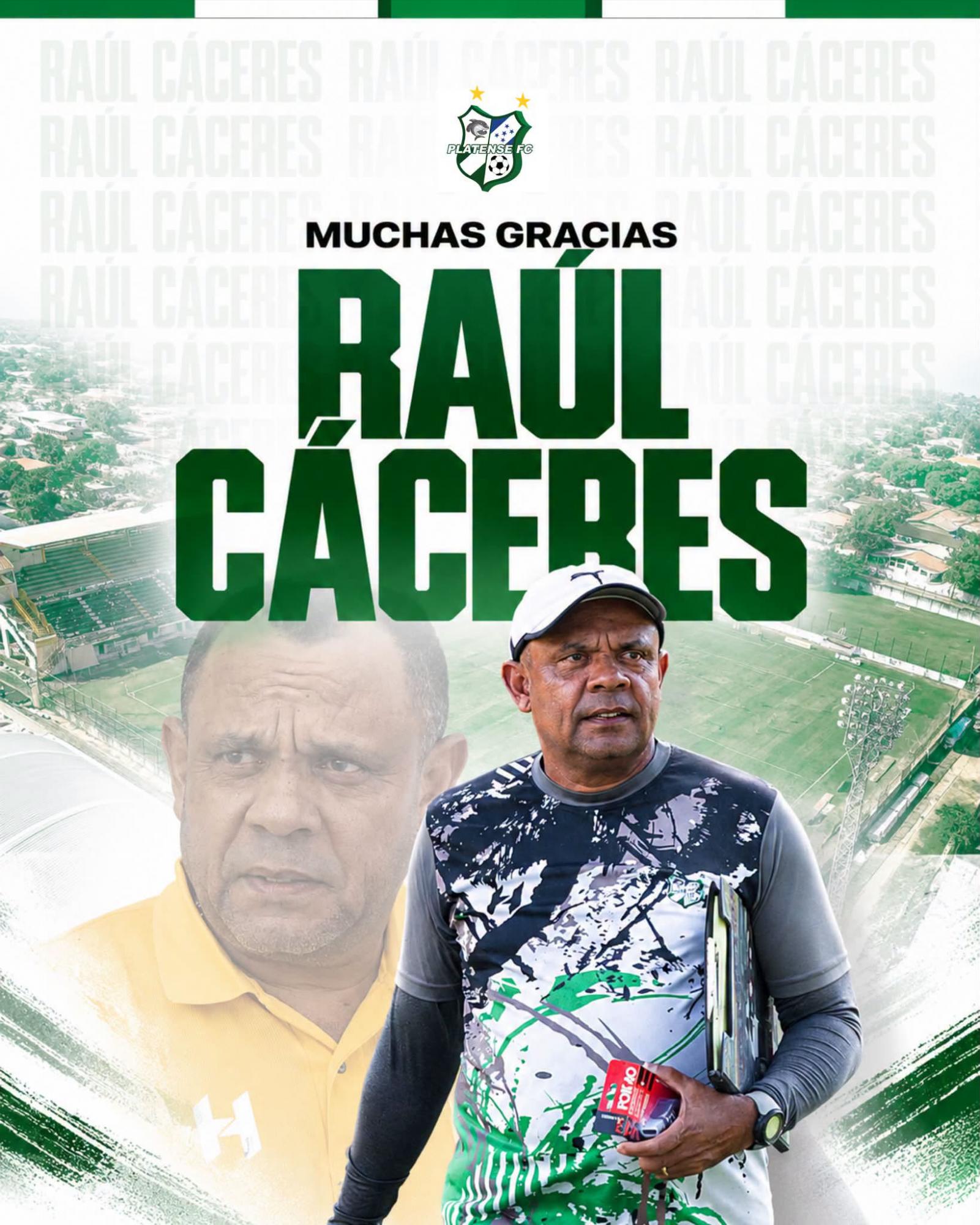 Raúl Cáceres fue separado del Platense de Puerto Cortés.