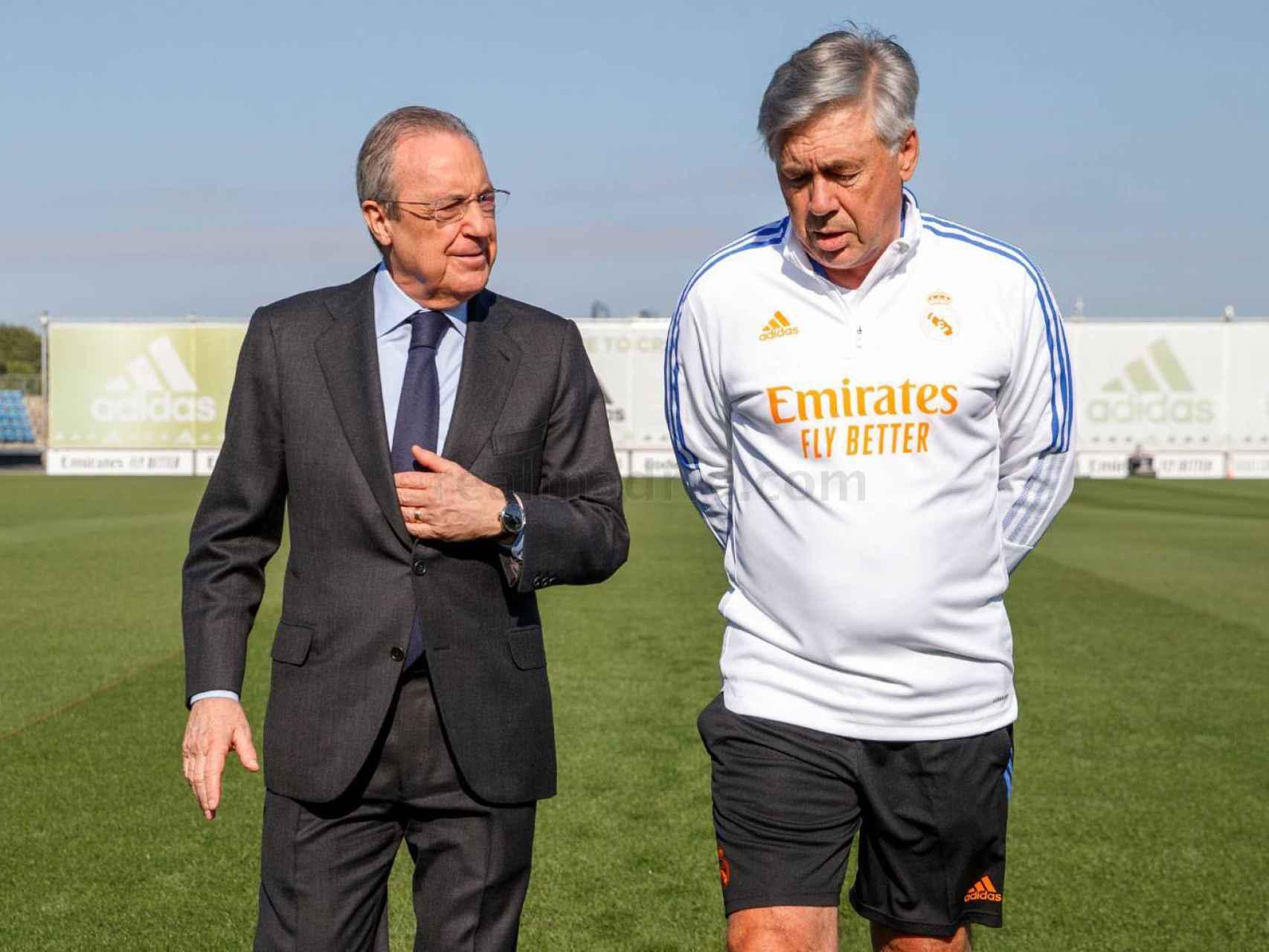 Florentino Pérez decidió que Ancelotti cumpla con su contrato en el Real Madrid.