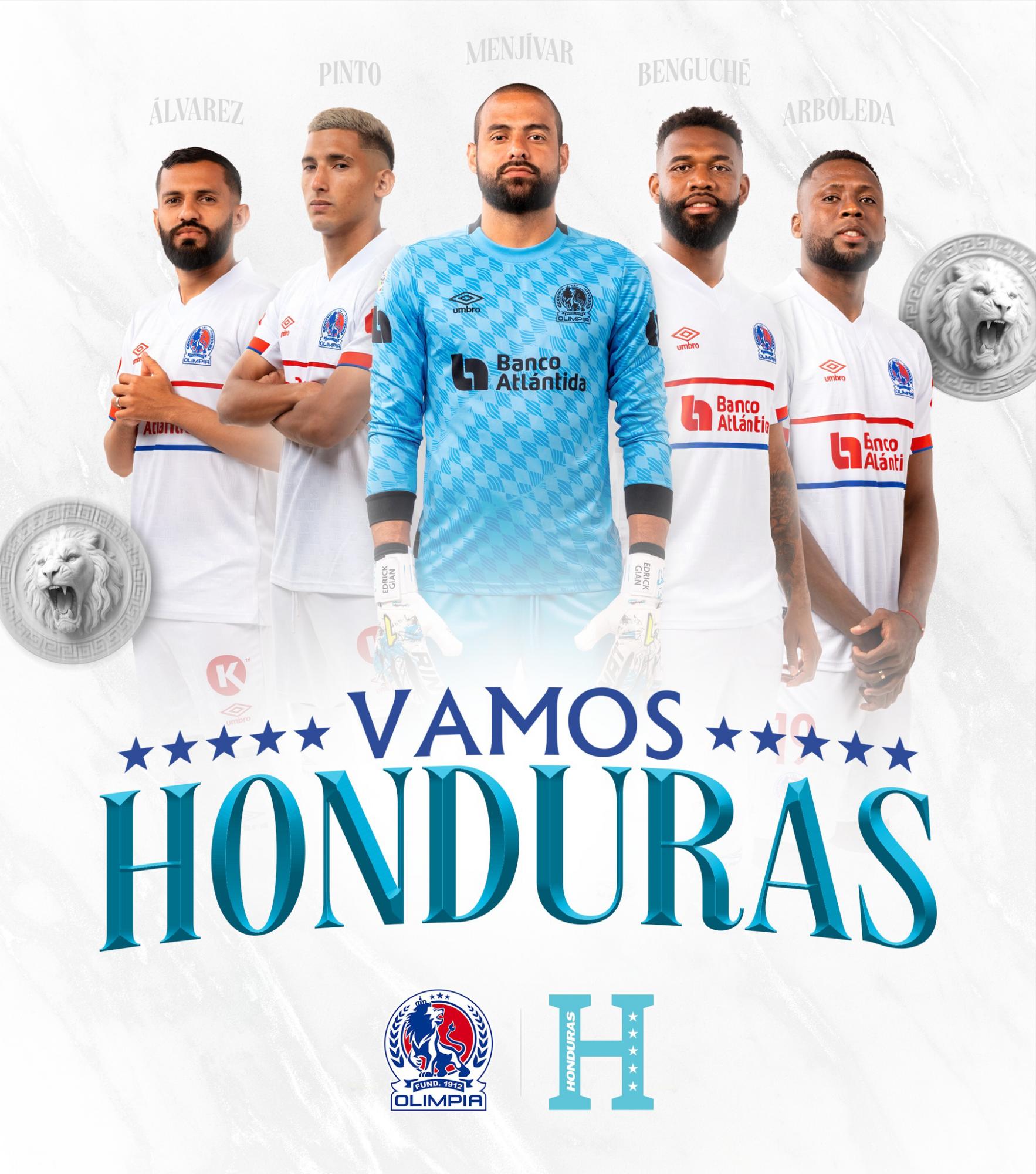 Futbolistas del Olimpia convocados a la Selección de Honduras.