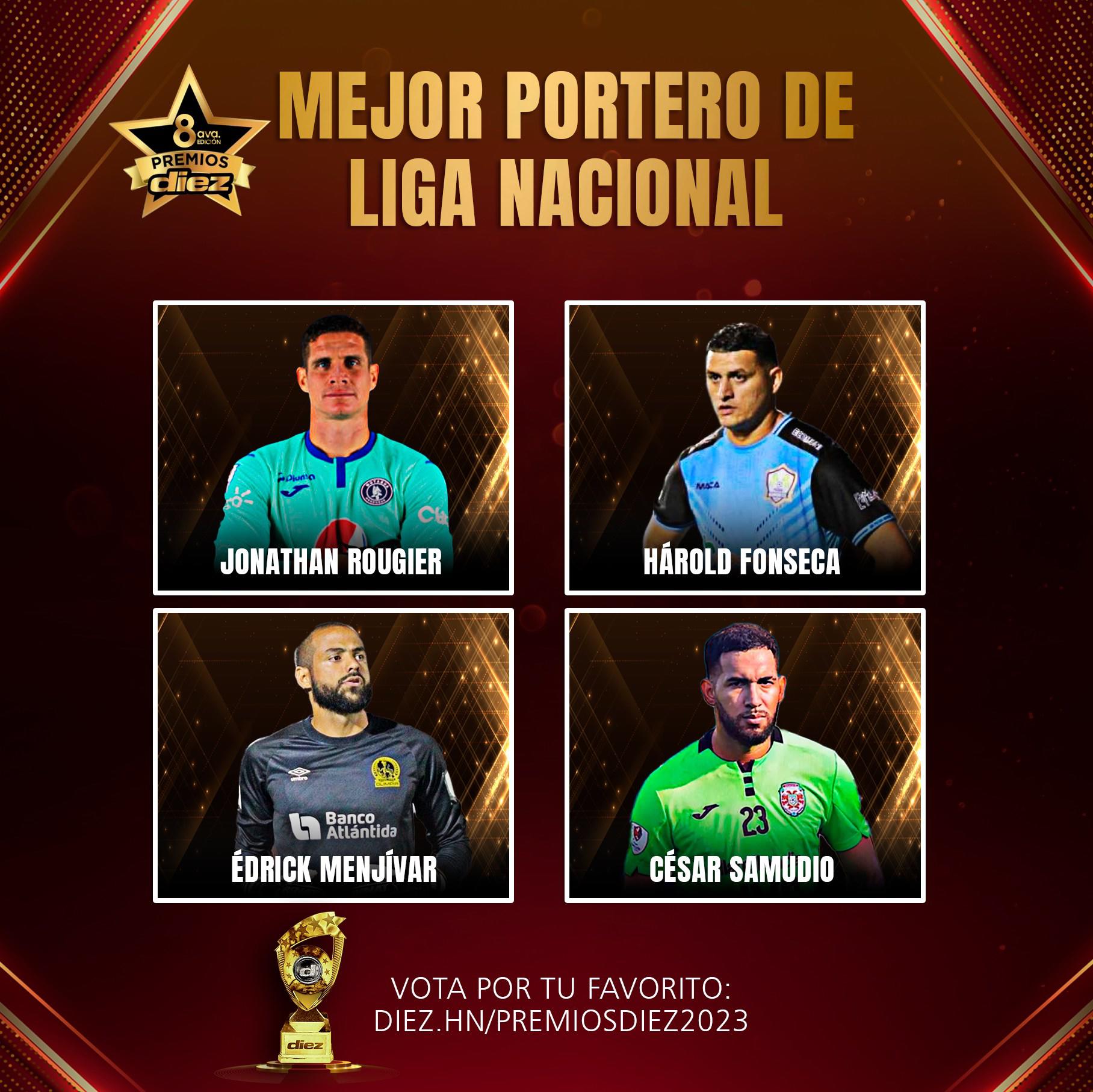 Jonathan Rougier, Harold Fonseca, Edrick Menjívar y César Samudio pelean por el Mejor Portero de la Liga Nacional.