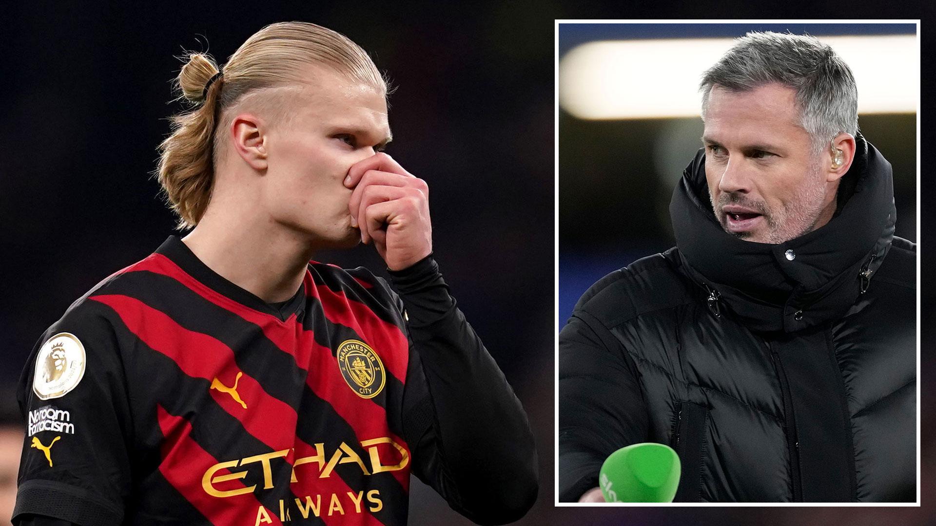 Jamie Carragher cree que Haaland no ha podido explotar su mejor nivel porque fichó por el Manchester City.