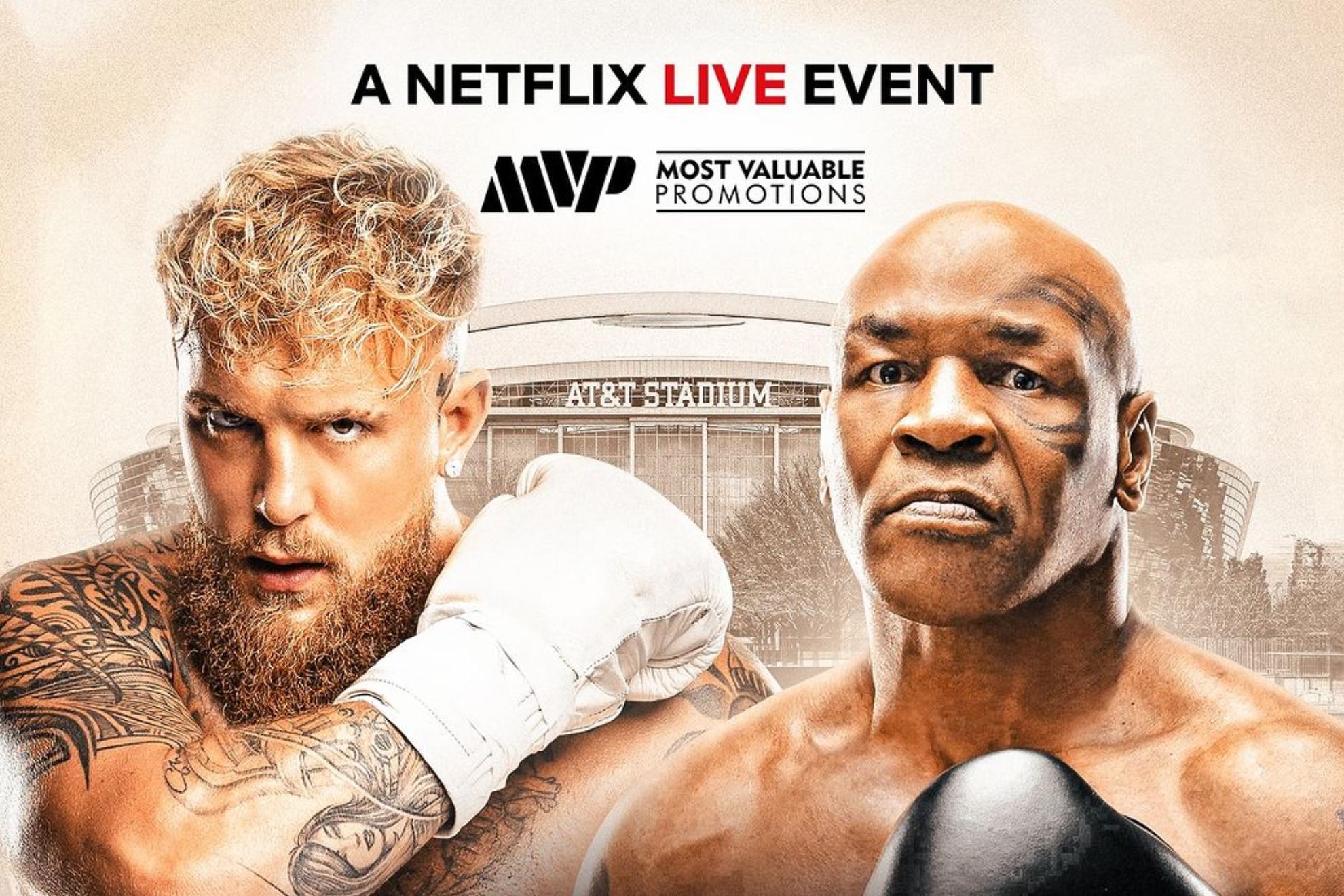 El combate entre Jack Paul y Mike Tyson será transmitido por Netflix.