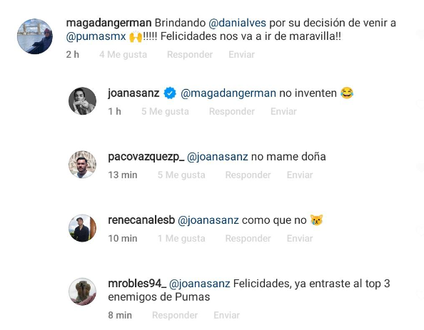 Dani Alves defiende a su esposa tras ser vinculado con los Pumas: ‘‘No jodan y viva México, cabrones’’