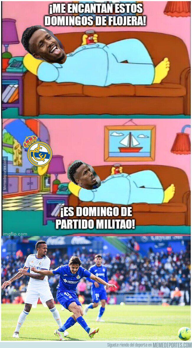 ¡Las burlas! Los jocosos memes que hacen pedazos al Real Madrid y Militao tras caer ante Getafe
