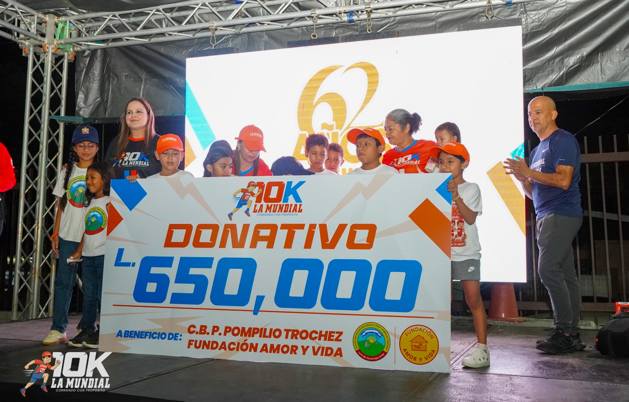 ¡Éxito rotundo, la gran carrera 10K La Mundial! Corriendo con propósito, donativo de L.650,000