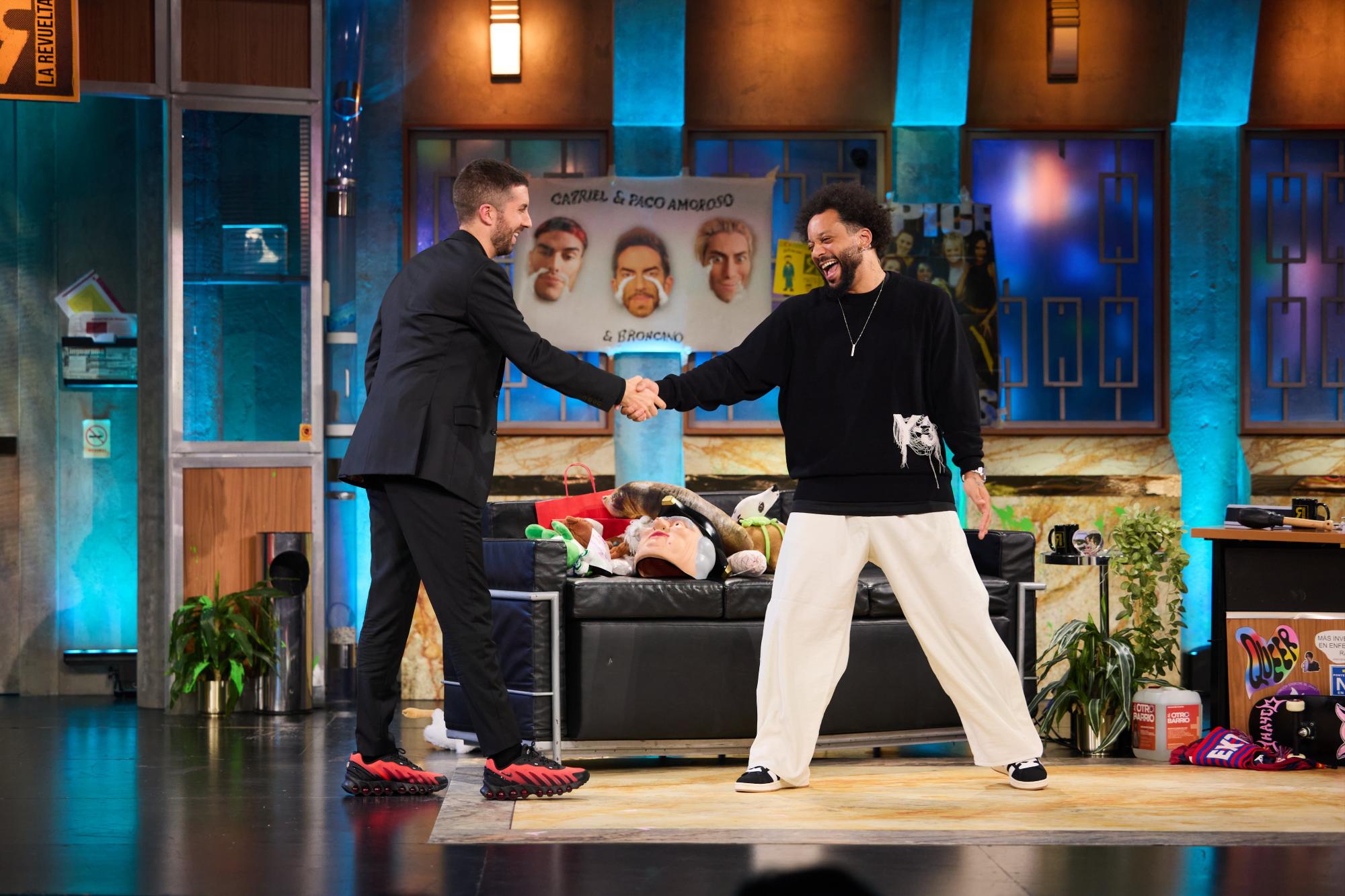 Marcelo se divirtió en ‘La Revuelta’ con el presentador español David Broncano.