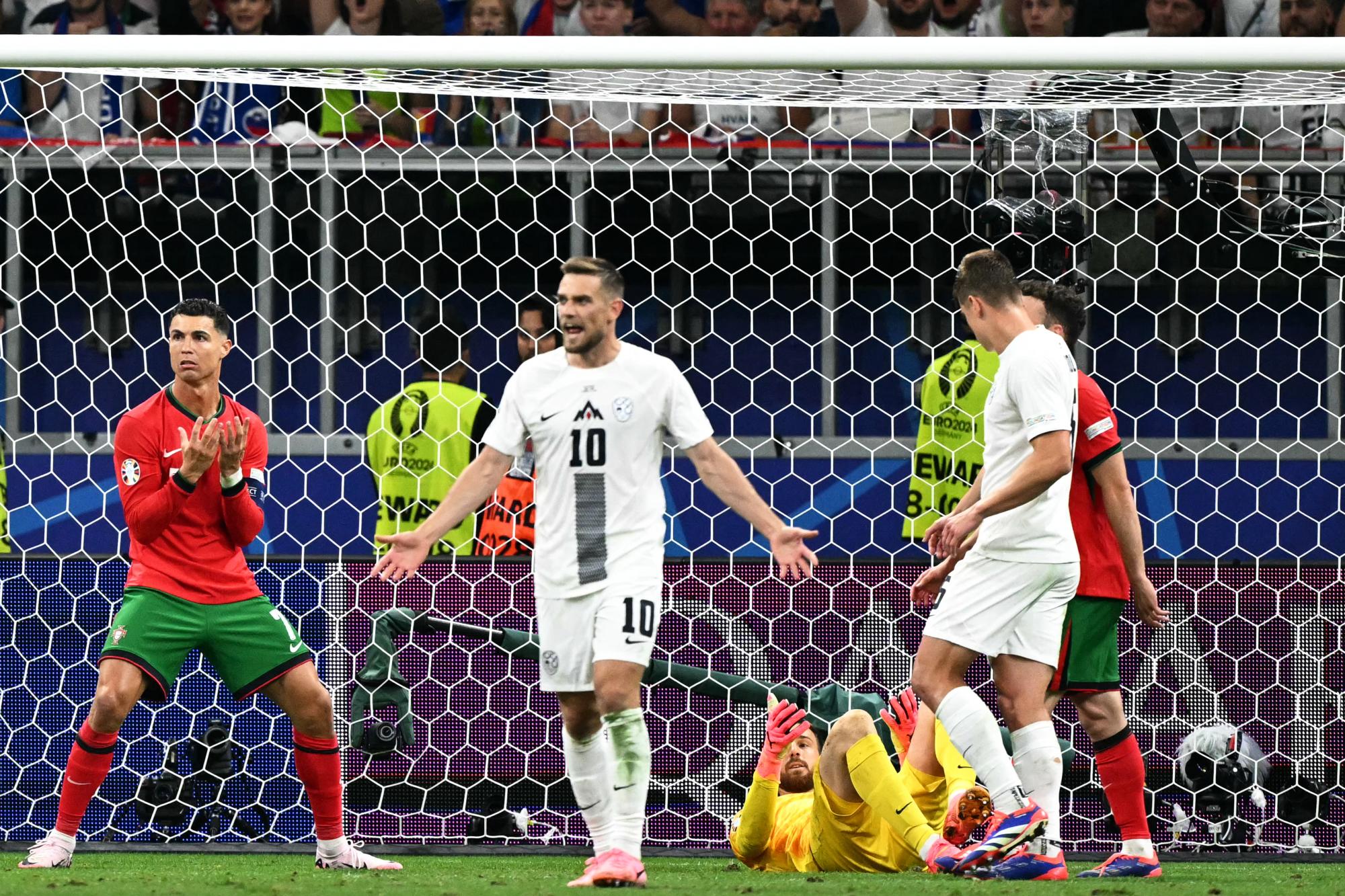 Cristiano Ronaldo fue el jugador que más remates realizó en el Portugal - Eslovenia.