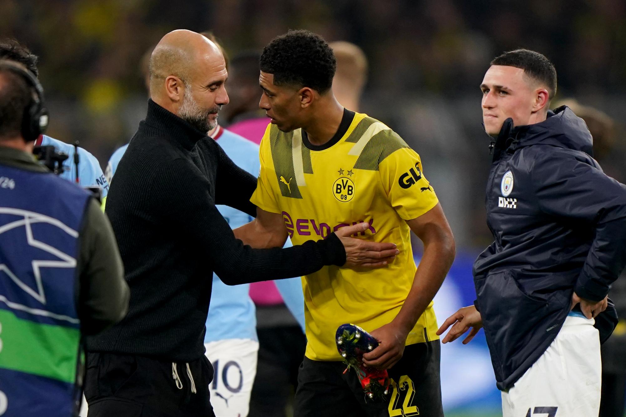 Guardiola conoció a Bellingham durante un Dortmund-Manchester City por la Champions League.