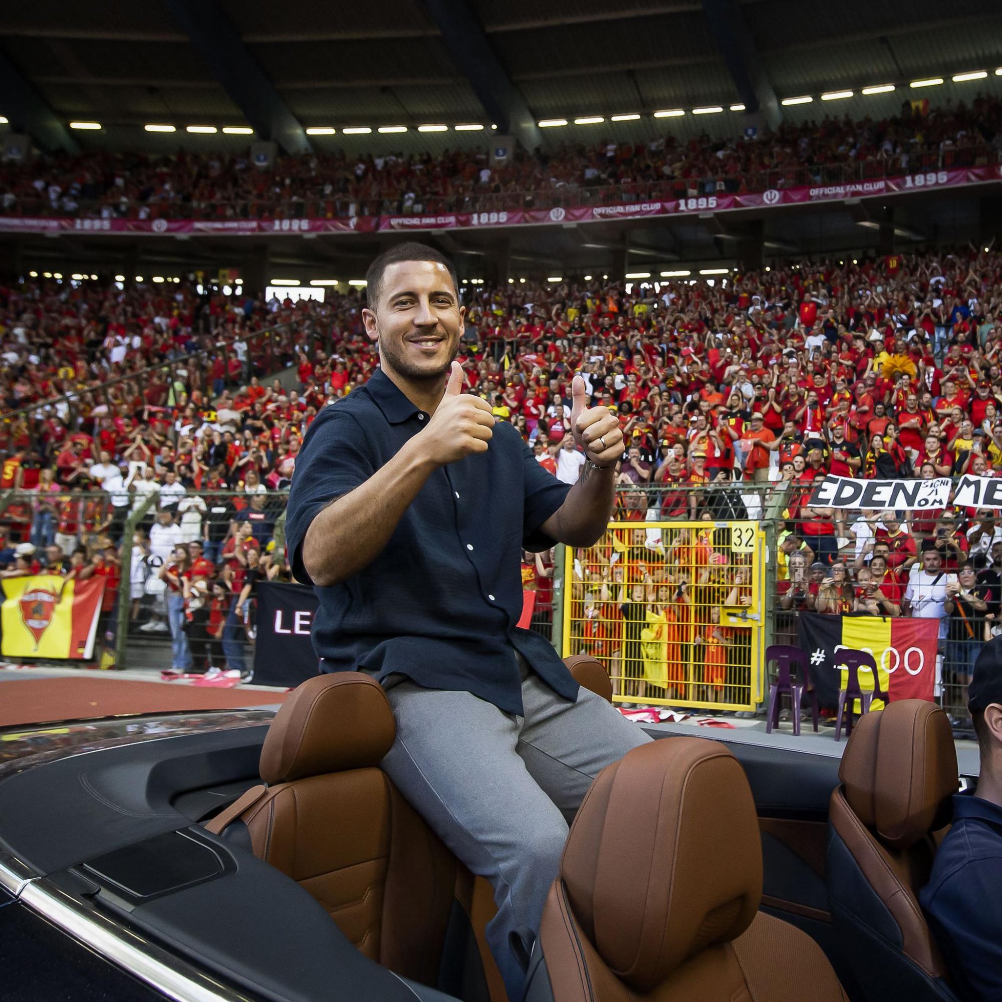 Eden Hazard fue homenajeado por la huella que dejó en la selección de Bélgica.