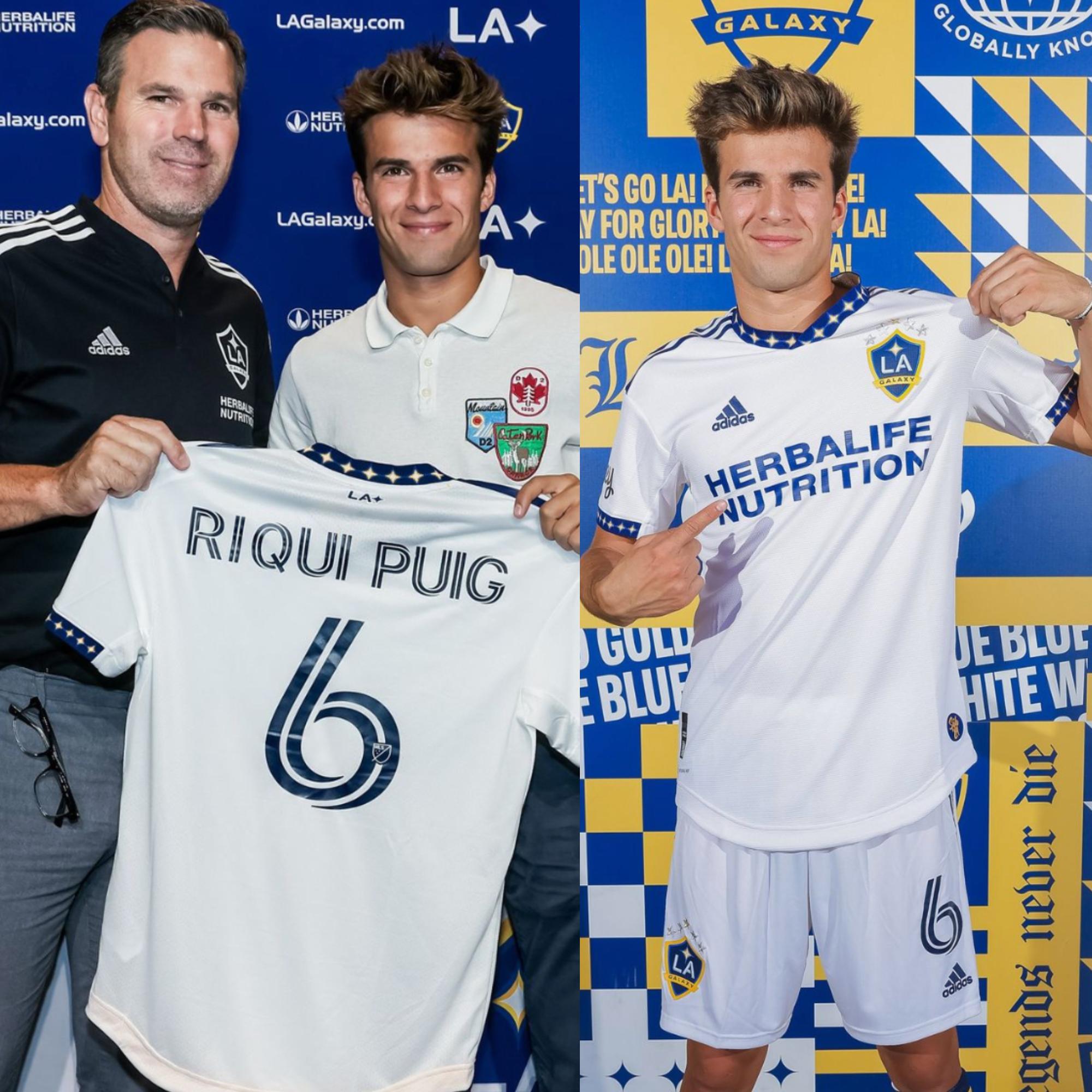 Riqui Puig fue presentado con el dorsal “6” con su nuevo equipo en la MLS, Los Ángeles Galaxy.