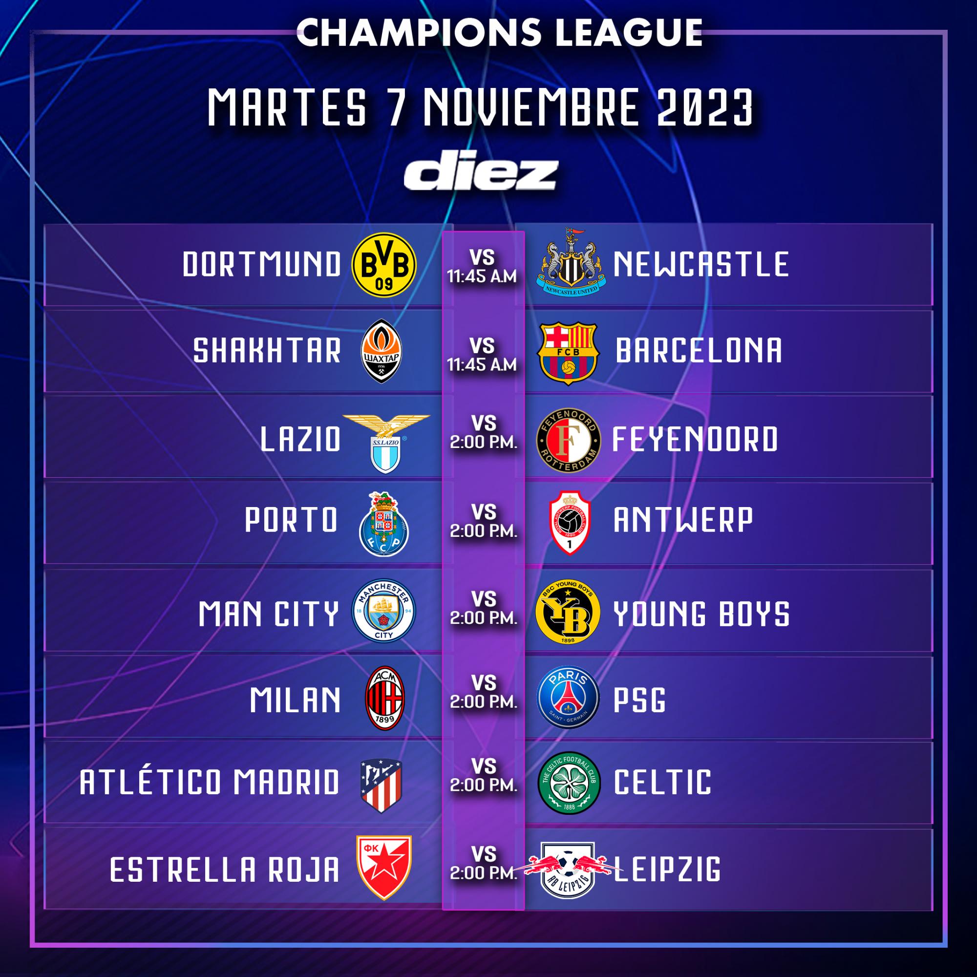 Barcelona jugará contra el Shakhtar en Alemania y el Celtic lo hará ante Atlético en Madrid.