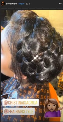 Con luces en el cabello: Georgina Rodríguez, invitada de lujo al desfile de Dolce y Gabbana