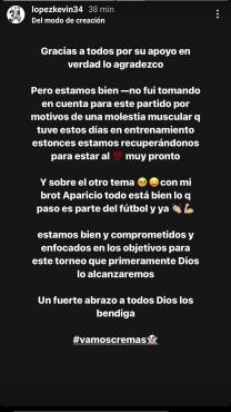 Captura de pantalla de la cuenta de Instagram de Kevin López.