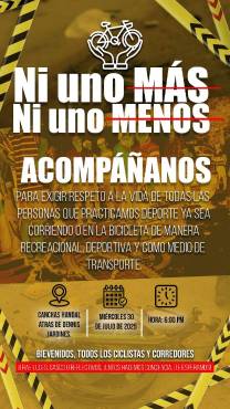 Ciclistas sampedranos se plantan y piden apoyo al Alcalde Roberto Contreras a que ilumine las vías tras constantes atropellos