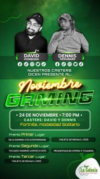 La Colonia y Finde Gaming presentan su torneo de Fortnite para el 24 de noviembre, lleno de premios