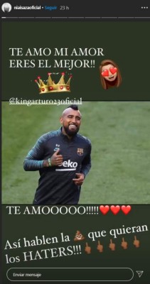 La hermosa novia de Vidal explota tras el 8-2 del Bayern Múnich y sale en defensa de su pareja