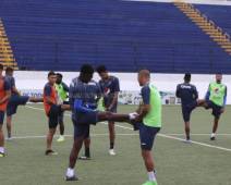 Motagua realizó su entreno en el estadio Nacional de Managua. Foto: Motagua.