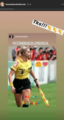 Así festejó en plena cuarentena su cumpleaños Fernanda Colombo, la árbitro más sexy del mundo