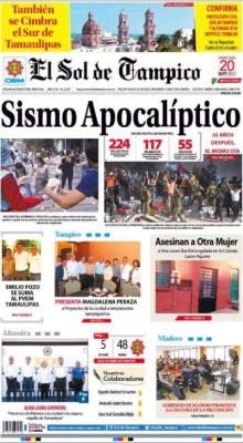 Las portadas de los diarios luego del terror vivido en México