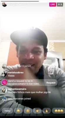 Douglas Caetano aparece en un Live de Instagram y sorprende con su maltratada apariencia