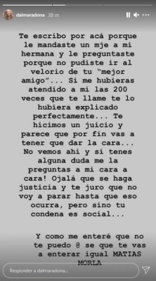 Con todo: los fuertes insultos de Dalma Maradona contra el abogado de su padre que estallaron las redes