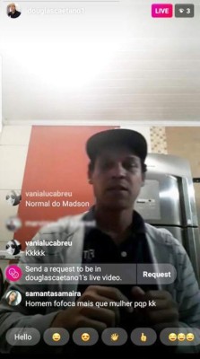 Douglas Caetano aparece en un Live de Instagram y sorprende con su maltratada apariencia