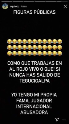 Romell Quioto y Alejandra Rubio se intercambian fuertes mensajes por redes sociales