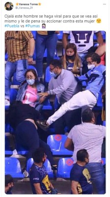 Liga MX: afición de Puebla y Pumas se pelean en las gradas; identificaron al joven que pateó a una mujer