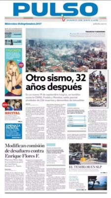 Las portadas de los diarios luego del terror vivido en México
