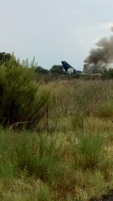 FOTOS: Las imágenes del avión de Aeroméxico que se estrelló en Durango