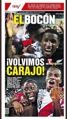¡PORTADAS EN PERÚ! 'Llanto de machos, tigre, volvimos y allá vamos Rusia'