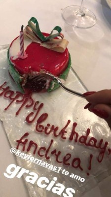Andrea Salas celebró su cumpleaños junto a Keylor Navas en pleno mundial