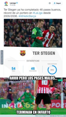 Los mejores memes que dejó el triunfo del Barcelona ante el Athletic en San Mamés