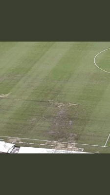 EN FOTOS: Así de pésima luce la cancha del estadio Azteca