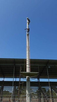 Fotos: Encienden la primera torre de luz en el Estadio Francisco Martínez de Tocoa