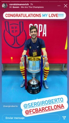 Así celebraron Antonela Roccuzzo y las mujeres de los jugadores del Barcelona el título de la Copa del Rey