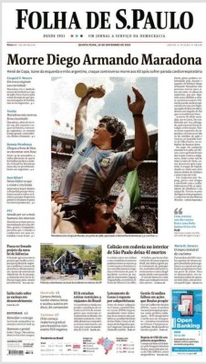 'D10s ya está en el cielo': Las portadas del mundo el día después de la muerte de Diego Maradona
